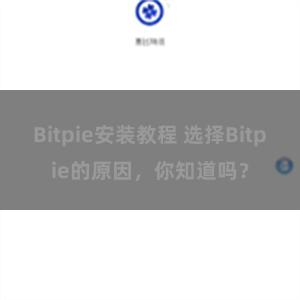 Bitpie安装教程 选择Bitpie的原因，你知道吗？