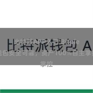 比特派APP入口 Bitpie钱包安全可靠，资产100%自主掌控