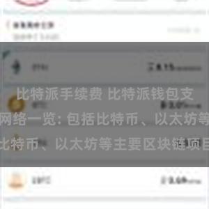 比特派手续费 比特派钱包支持的区块链网络一览: 包括比特币、以太坊等主要区块链项目