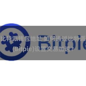 比特派钱包地址 如何通过比特派(Bitpie)设置交易加速？