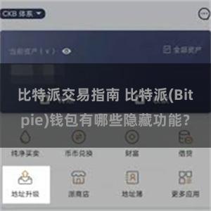 比特派交易指南 比特派(Bitpie)钱包有哪些隐藏功能？