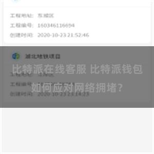 比特派在线客服 比特派钱包如何应对网络拥堵？