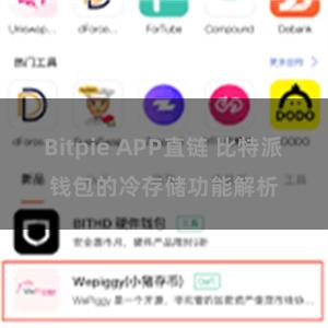 Bitpie APP直链 比特派钱包的冷存储功能解析