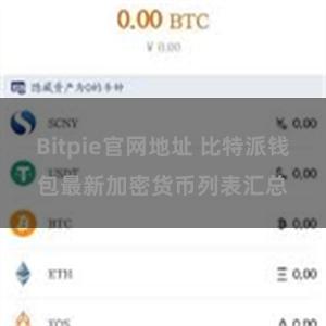 Bitpie官网地址 比特派钱包最新加密货币列表汇总