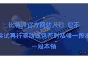 比特派官方网站入口  您不错尝试再行驱动钱包有时恭候一段本领