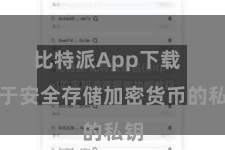 比特派App下载  用于安全存储加密货币的私钥